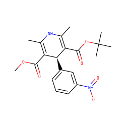 COC(=O)C1=C(C)NC(C)=C(C(=O)OC(C)(C)C)[C@H]1c1cccc([N+](=O)[O-])c1 ZINC000038795961