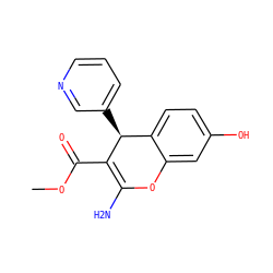 COC(=O)C1=C(N)Oc2cc(O)ccc2[C@@H]1c1cccnc1 ZINC000103253006