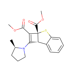 COC(=O)C1=C(N2CCC[C@H]2C)[C@H]2c3ccccc3S[C@@]12C(=O)OC ZINC000034819609