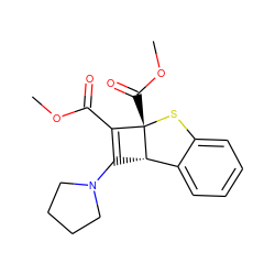 COC(=O)C1=C(N2CCCC2)[C@H]2c3ccccc3S[C@@]12C(=O)OC ZINC000001591007