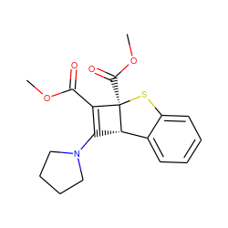 COC(=O)C1=C(N2CCCC2)[C@H]2c3ccccc3S[C@]12C(=O)OC ZINC000001591006