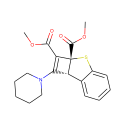 COC(=O)C1=C(N2CCCCC2)[C@H]2c3ccccc3S[C@@]12C(=O)OC ZINC000034819621