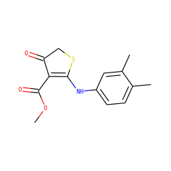 COC(=O)C1=C(Nc2ccc(C)c(C)c2)SCC1=O ZINC000101701151