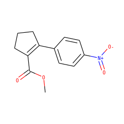 COC(=O)C1=C(c2ccc([N+](=O)[O-])cc2)CCC1 ZINC000028714362
