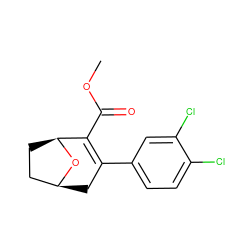COC(=O)C1=C(c2ccc(Cl)c(Cl)c2)C[C@H]2CC[C@@H]1O2 ZINC000027993400