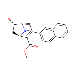 COC(=O)C1=C(c2ccc3ccccc3c2)C[C@H]2[C@@H](O)C[C@H]1N2C ZINC000100891326