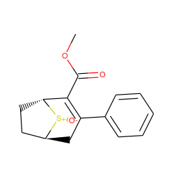 COC(=O)C1=C(c2ccccc2)C[C@H]2CC[C@H]1[S@@+]2[O-] ZINC000101103088