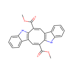 COC(=O)C1=Cc2c([nH]c3ccccc23)C(C(=O)OC)=Cc2c1[nH]c1ccccc21 ZINC000006041582