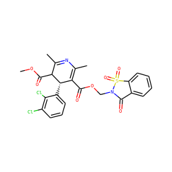 COC(=O)C1C(C)=NC(C)=C(C(=O)OCN2C(=O)c3ccccc3S2(=O)=O)[C@@H]1c1cccc(Cl)c1Cl ZINC000026488796