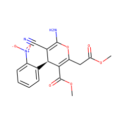 COC(=O)CC1=C(C(=O)OC)[C@@H](c2ccccc2[N+](=O)[O-])C(C#N)=C(N)O1 ZINC000004364815