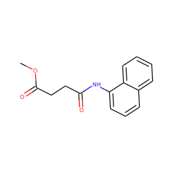 COC(=O)CCC(=O)Nc1cccc2ccccc12 ZINC000002937683