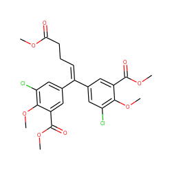COC(=O)CCC=C(c1cc(Cl)c(OC)c(C(=O)OC)c1)c1cc(Cl)c(OC)c(C(=O)OC)c1 ZINC000001859878