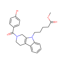 COC(=O)CCCCn1c2c(c3ccccc31)CCN(C(=O)c1ccc(O)cc1)C2 ZINC000014946231