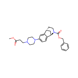 COC(=O)CCN1CCN(c2ccc3c(c2)[C@@H]2CCN(C(=O)OCc4ccccc4)[C@@H]3C2)CC1 ZINC001772619933