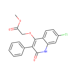 COC(=O)COc1c(-c2ccccc2)c(=O)[nH]c2cc(Cl)ccc12 ZINC000000016589