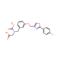 COC(=O)N(CC(=O)O)Cc1cccc(OCc2coc(-c3ccc(Cl)cc3)n2)c1 ZINC000043200300