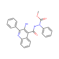 COC(=O)N(NC(=O)c1c(N)c(-c2ccccc2)nc2ccccc12)c1ccccc1 ZINC000035943388