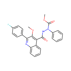 COC(=O)N(NC(=O)c1c(OC)c(-c2ccc(F)cc2)nc2ccccc12)c1ccccc1 ZINC000036311280