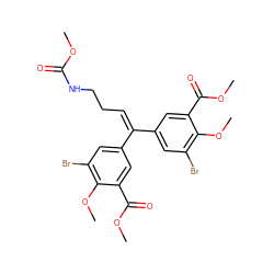 COC(=O)NCCC=C(c1cc(Br)c(OC)c(C(=O)OC)c1)c1cc(Br)c(OC)c(C(=O)OC)c1 ZINC000014943819