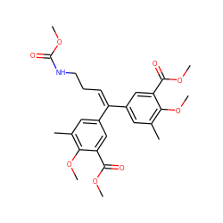 COC(=O)NCCC=C(c1cc(C)c(OC)c(C(=O)OC)c1)c1cc(C)c(OC)c(C(=O)OC)c1 ZINC000013558588