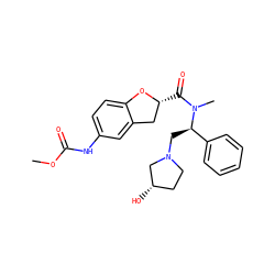 COC(=O)Nc1ccc2c(c1)C[C@@H](C(=O)N(C)[C@H](CN1CC[C@H](O)C1)c1ccccc1)O2 ZINC000028530434