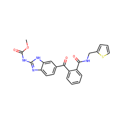 COC(=O)Nc1nc2ccc(C(=O)c3ccccc3C(=O)NCc3cccs3)cc2[nH]1 ZINC000222759498
