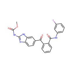 COC(=O)Nc1nc2ccc(C(=O)c3ccccc3C(=O)Nc3cccc(I)c3)cc2[nH]1 ZINC000230475396