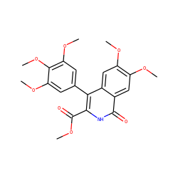 COC(=O)c1[nH]c(=O)c2cc(OC)c(OC)cc2c1-c1cc(OC)c(OC)c(OC)c1 ZINC000013863101