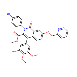 COC(=O)c1c(-c2cc(O)c(OC)c(OC)c2)c2ccc(OCc3ccccn3)cc2c(=O)n1-c1ccc(N)cc1 ZINC000004199935