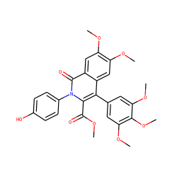 COC(=O)c1c(-c2cc(OC)c(OC)c(OC)c2)c2cc(OC)c(OC)cc2c(=O)n1-c1ccc(O)cc1 ZINC000013863108