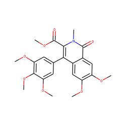 COC(=O)c1c(-c2cc(OC)c(OC)c(OC)c2)c2cc(OC)c(OC)cc2c(=O)n1C ZINC000013863102