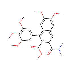 COC(=O)c1c(C(=O)N(C)C)cc2cc(OC)c(OC)cc2c1-c1cc(OC)c(OC)c(OC)c1 ZINC000004199933