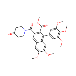 COC(=O)c1c(C(=O)N2CCC(=O)CC2)cc2cc(OC)c(OC)cc2c1-c1cc(OC)c(OC)c(OC)c1 ZINC000028757375