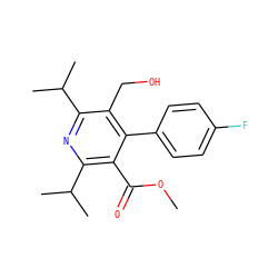 COC(=O)c1c(C(C)C)nc(C(C)C)c(CO)c1-c1ccc(F)cc1 ZINC000013437732