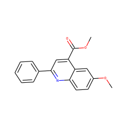 COC(=O)c1cc(-c2ccccc2)nc2ccc(OC)cc12 ZINC000072110869