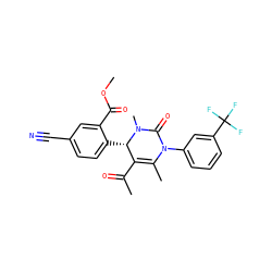 COC(=O)c1cc(C#N)ccc1[C@H]1C(C(C)=O)=C(C)N(c2cccc(C(F)(F)F)c2)C(=O)N1C ZINC001772646911