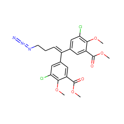 COC(=O)c1cc(C(=CCCN=[N+]=[N-])c2cc(Cl)c(OC)c(C(=O)OC)c2)cc(Cl)c1OC ZINC000005848600