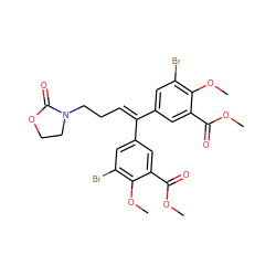 COC(=O)c1cc(C(=CCCN2CCOC2=O)c2cc(Br)c(OC)c(C(=O)OC)c2)cc(Br)c1OC ZINC000027415186