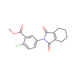 COC(=O)c1cc(N2C(=O)C3=C(CCCC3)C2=O)ccc1Cl ZINC000039303655