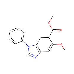COC(=O)c1cc2c(cc1OC)ncn2-c1ccccc1 ZINC000003832267