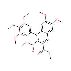 COC(=O)c1cc2cc(OC)c(OC)cc2c(-c2cc(OC)c(OC)c(OC)c2)c1C(=O)OC ZINC000013796684