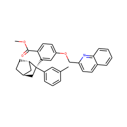 COC(=O)c1ccc(OCc2ccc3ccccc3n2)cc1[C@]1(c2cccc(C)c2)C[C@H]2CC[C@H]1C2 ZINC000101508196