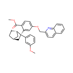 COC(=O)c1ccc(OCc2ccc3ccccc3n2)cc1[C@]1(c2cccc(OC)c2)C[C@H]2CC[C@H]1C2 ZINC000101508185