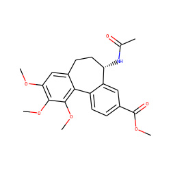 COC(=O)c1ccc2c(c1)[C@@H](NC(C)=O)CCc1cc(OC)c(OC)c(OC)c1-2 ZINC000001598900