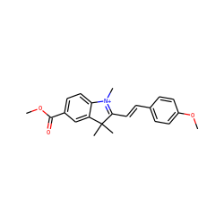 COC(=O)c1ccc2c(c1)C(C)(C)C(/C=C/c1ccc(OC)cc1)=[N+]2C ZINC000004313476