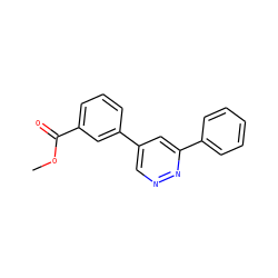 COC(=O)c1cccc(-c2cnnc(-c3ccccc3)c2)c1 ZINC000013673503