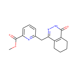 COC(=O)c1cccc(Cc2n[nH]c(=O)c3c2CCCC3)n1 ZINC000167705820