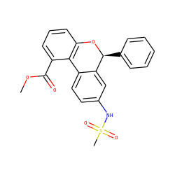 COC(=O)c1cccc2c1-c1ccc(NS(C)(=O)=O)cc1[C@H](c1ccccc1)O2 ZINC000026182237