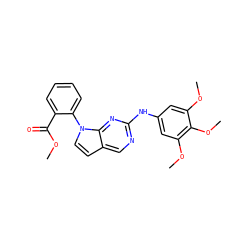 COC(=O)c1ccccc1-n1ccc2cnc(Nc3cc(OC)c(OC)c(OC)c3)nc21 ZINC000036348738