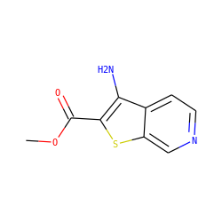 COC(=O)c1sc2cnccc2c1N ZINC000004001898